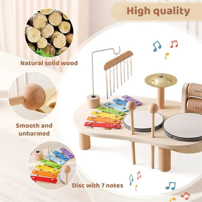 Baby Wooden Montessori Toys Playing House Afternoon Tea Set Model Puzzle Toys For Baby Birthday Toy Numbers Blocks Learning Toy