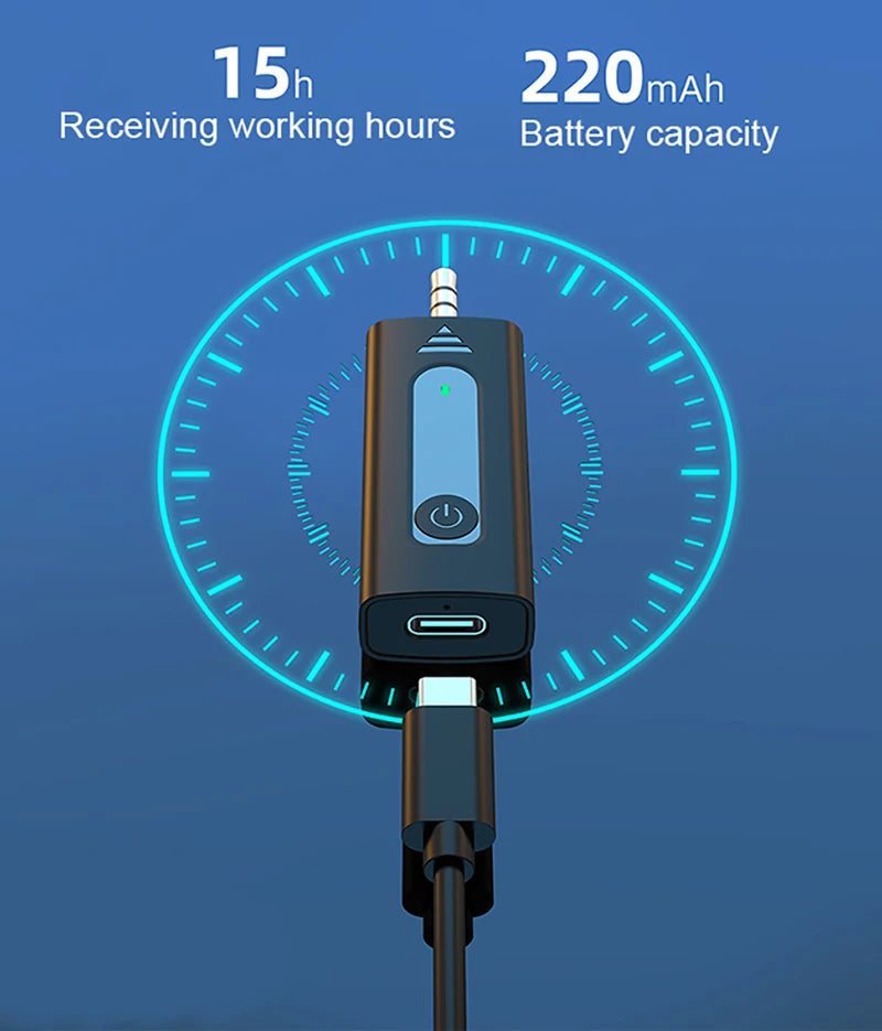 Wireless 3.5mm Lavalier Lapel Microphone Omnidirectional Condenser Mic for Camera Speaker Smartphone,Recording Mic for Youtube