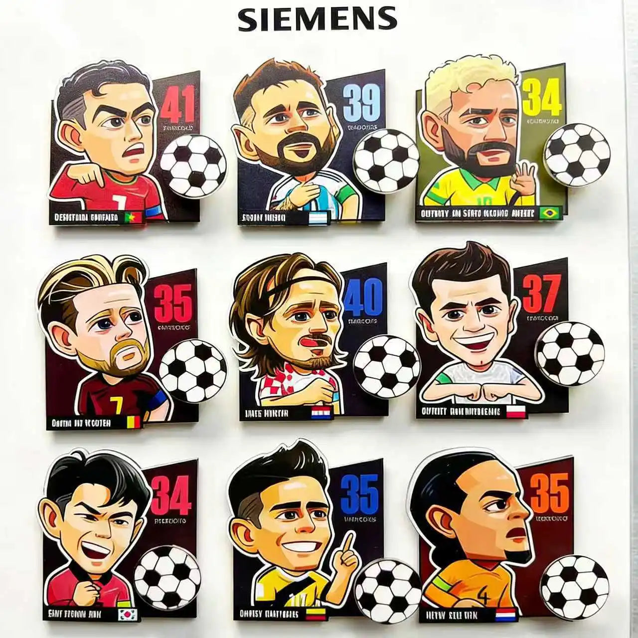 2026 Soccer Rotating Fridge Magnet Football Fan Souvenir Home Decor