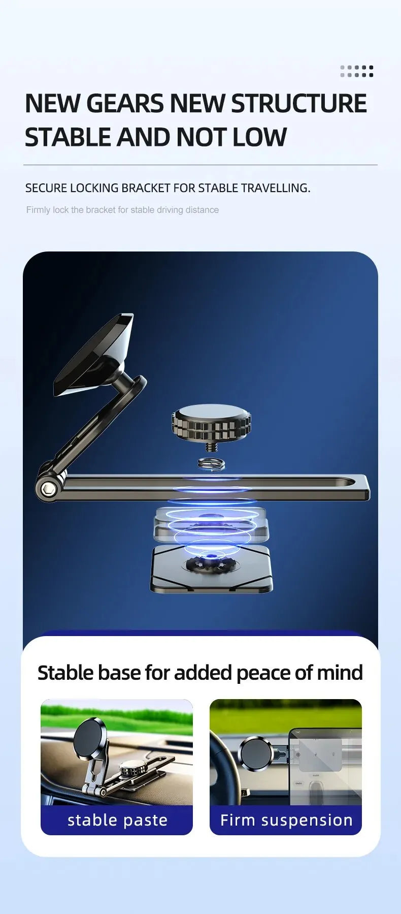 720  Car Phone Holder Stand Levitation Screen Alloy Dashboard Car Mount Smartphone Mobile Support In Car Bracket