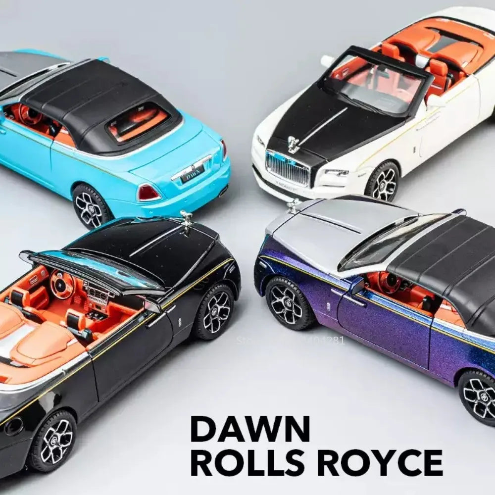 1:24 Rolls-Royce Dawn Spectre Car Toys Diecast Alloy Model Doors Opened Sound Light Pull Back Miniature Vehice Boy Birthday Gift