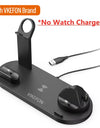 5 In 1 Wireless Charger Stand Pad For iPhone 15 14 13 Apple Watch Airpods Desk Phone Chargers Fast Charging Dock Station
