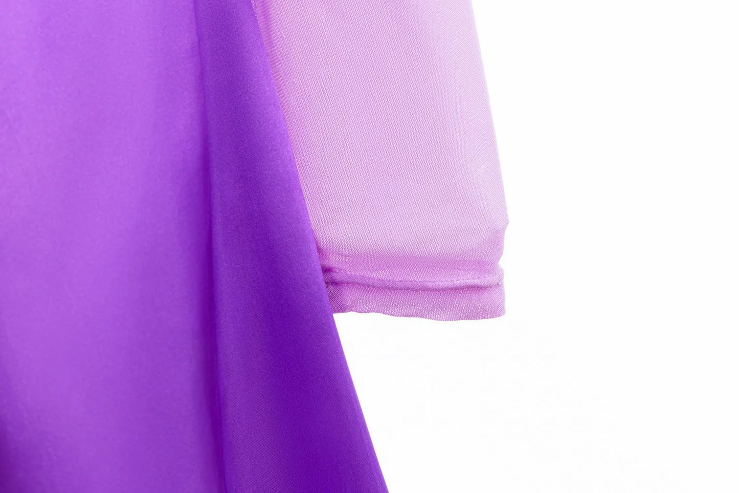 Purple Gradient Princess Maxi Dress with Floral Pattern