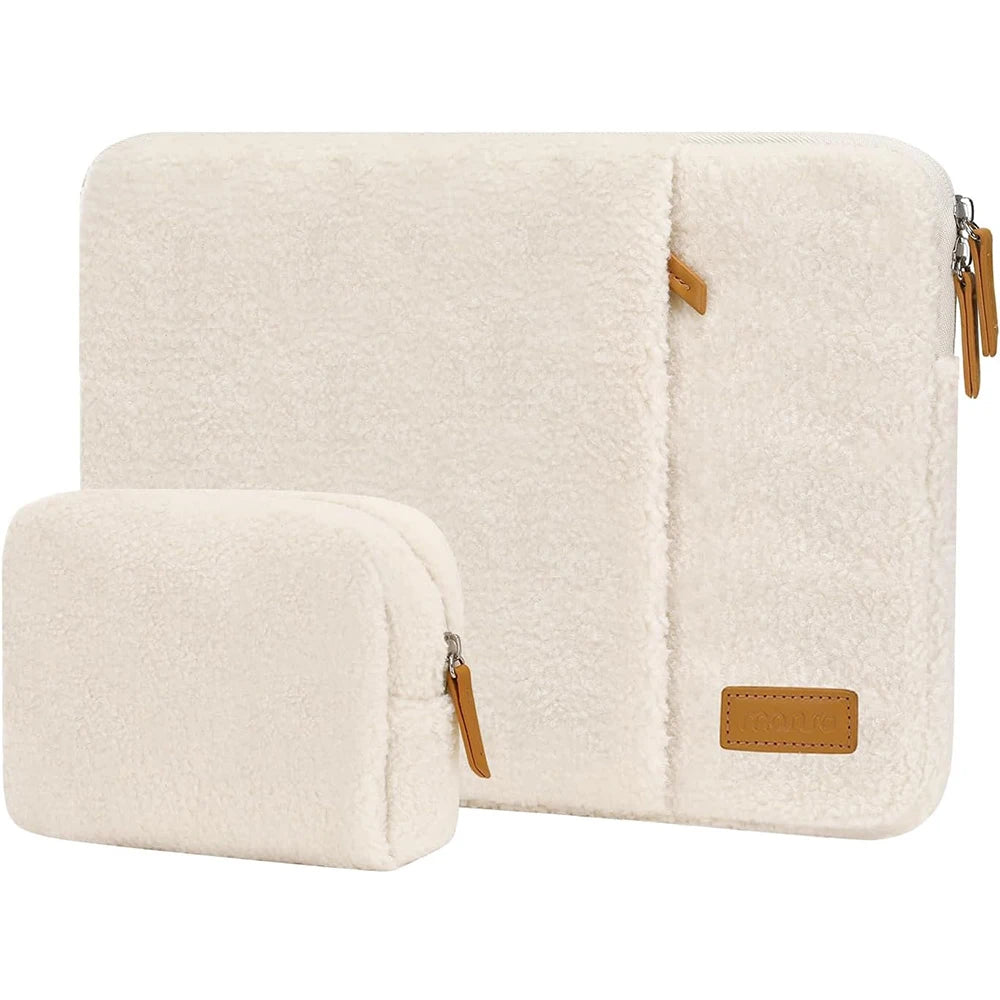 Laptop Sleeve for Macbook Pro 14 Case 13-13.3 inch Plush Notebook Carrying Case Cute PC Cover Shockproof Computer Briefcase Cove