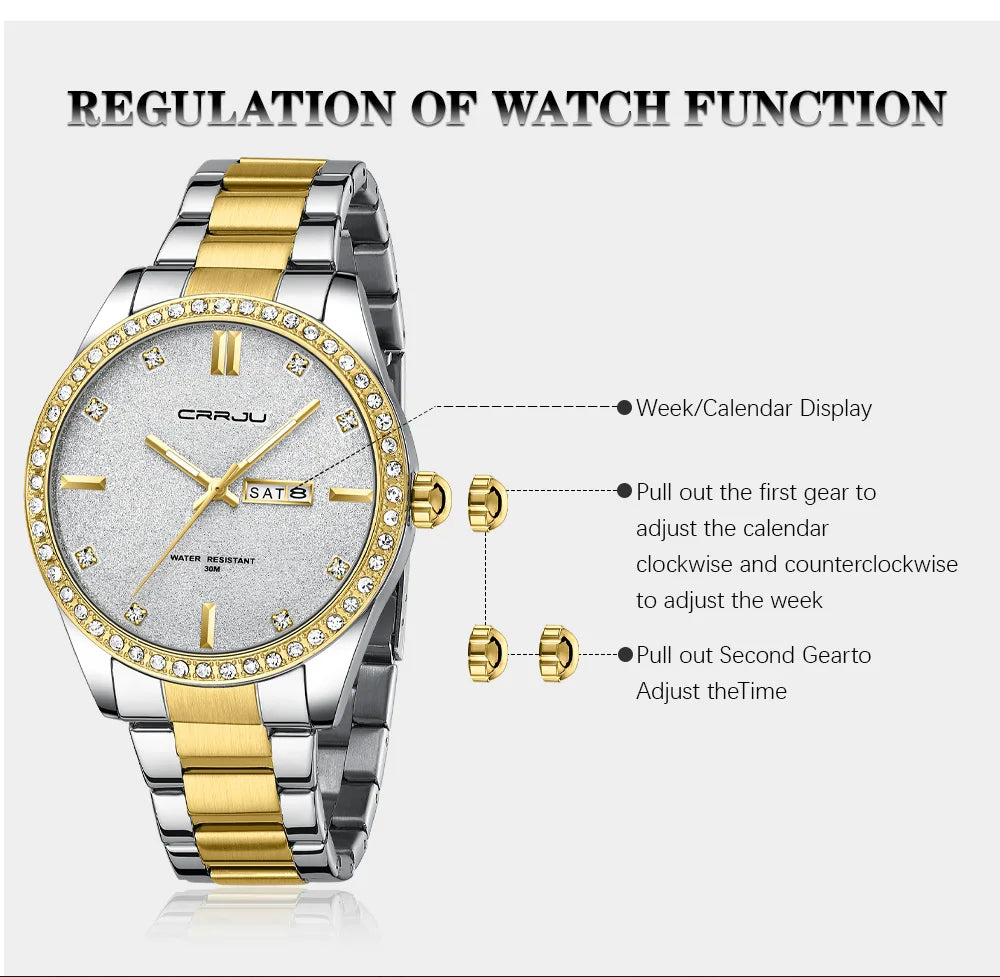 Fashion Business Men Watches Stainless Steel Quartz Wrsitwatches Auto Date Clock with Luminous Hands Relogio Masculino