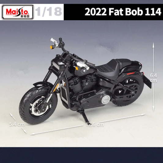 Diecast Harley Fat Bob 114 2022 Motorcycle Model 1 to 18 Scale