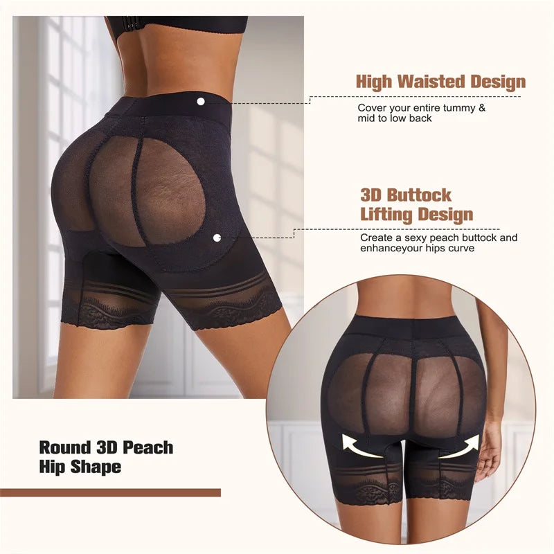Women's Tummy Control Shapewear Panties – Lace Waist Trainer & Slimming Body Shaper