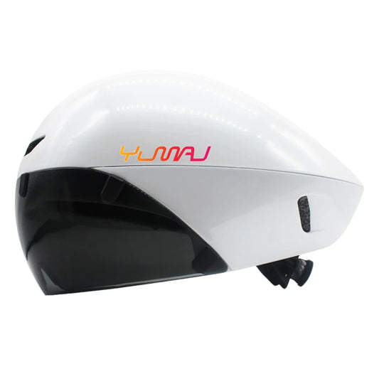 Aerodynamic Triathlon Cycling Helmet With Magnetic Goggles