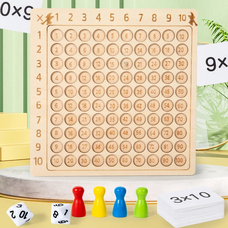 Wooden Multiplication Board Math Learning Game