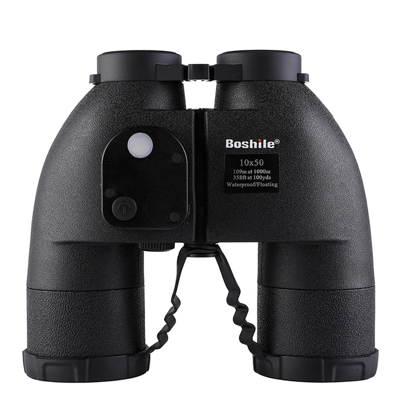 Military Nautical Binoculars Boshile 10x50 Rangefinder Compass Telescope High Powered Nitrogen Waterproof Coordinates Distance