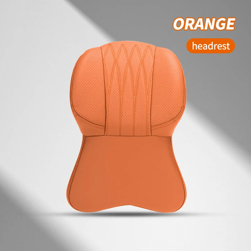 PU Car Lumbar Back Support Headrest Neck Pillow Memory Foam Lumbar Pillow Universal Soft Neck Pillows Cushion Car Supplies