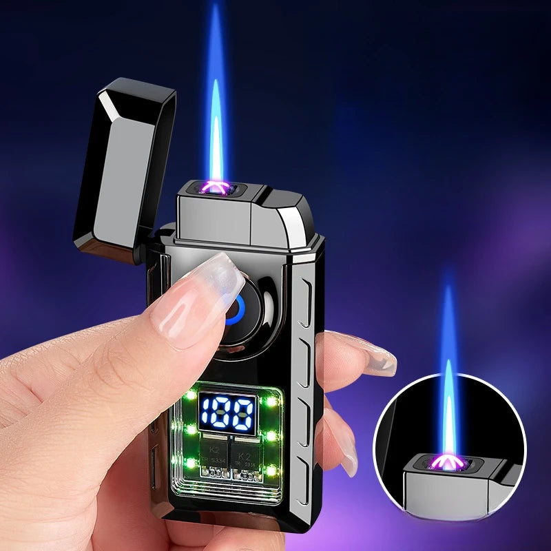 Gas Electronic Dual-Use Lighter, Intelligent Digital Display Machine Core, High-Grade Metal Lighter, Cigarette Accessories, New