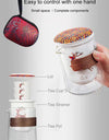 Travel Portable Porcelain Tea Set With Bag Chinese Ceramics Puer Teapot Portable Outdoor Flower Tea Strainer Drinking Set