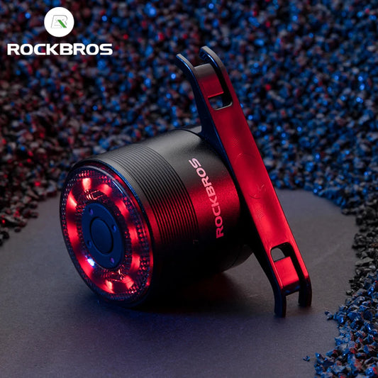 Bicycle Rear Light Type-C Chargeable Colorful Lamp Bike Tail Light Aluminum MTB Road Saddle Seatpost Cycling Taillight