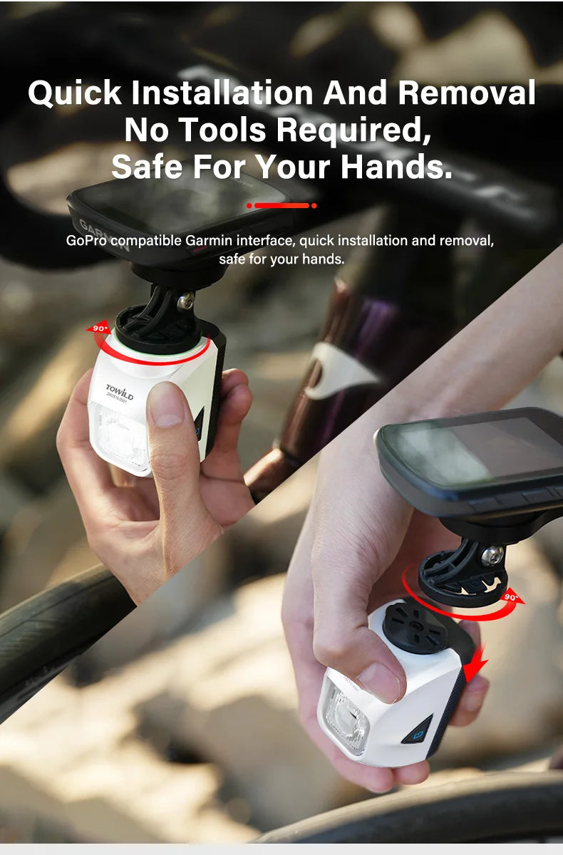 DL1200S Bicycle Light With Anti-Glare Cut-Off Line Beam 1500LM Rechargeable Led Bike Front Lights Mtb Cycling Headlights