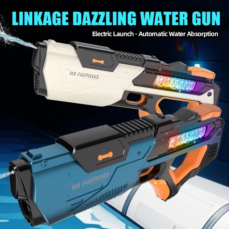 Full Electric Automatic Water Storage Gun – Portable Rechargeable Water Blaster for Summer Outdoor Play