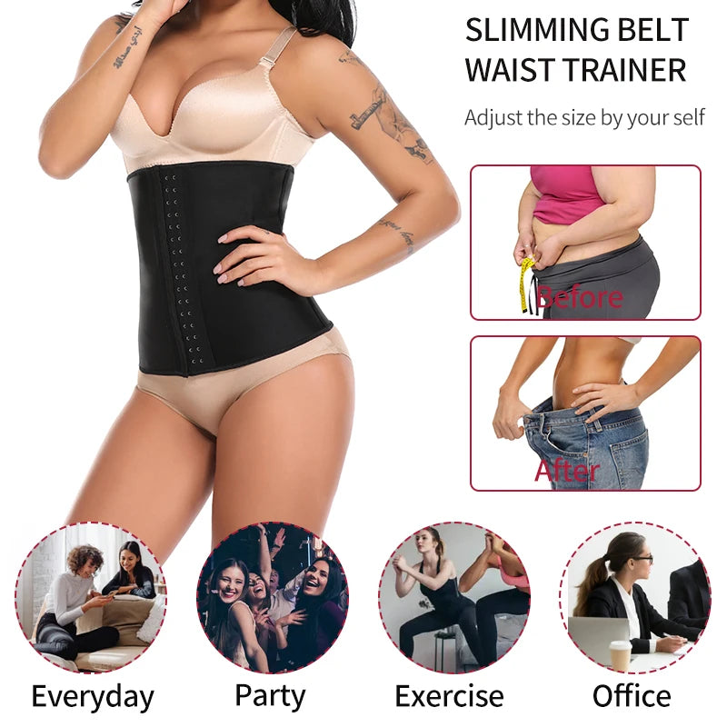 Waist Trainer Women Slimming Sheath Weight Loss Shapewear Body Shaper Tummy Reducing Girdles Belly Shapers Modeling Belt Corset