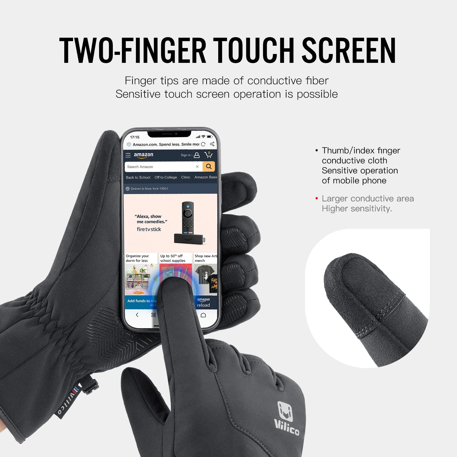Windproof Waterproof and Warm Gloves for Outdoor Cycling in Autumn and Winter Touch Screen anti slip and Wear-resistant gloves