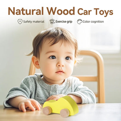 Wooden Car Toy For Babies Montessori Wooden Trolley Baby Finger Fine Educational Toys Baby Room Decoration Gifts For Newborns