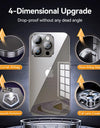 For iPhone 16 Pro Max Transparent Case For iPhone 15 14 13 Pro Max Transparent Phone Case Shockproof With Len Protection