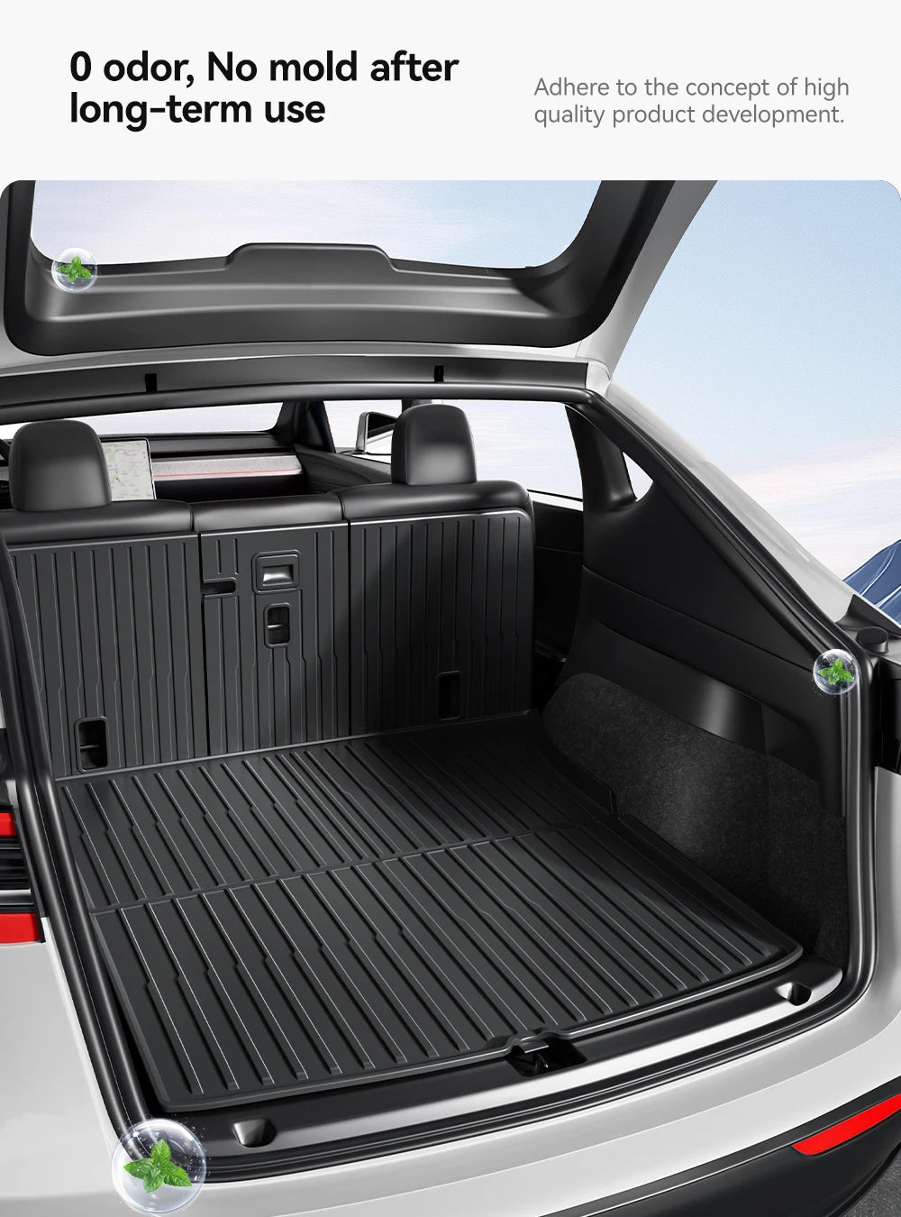 TPE Trunk Mat for Tesla Model 3 and Model Y Highland 2021 2026 Waterproof Cargo Liner