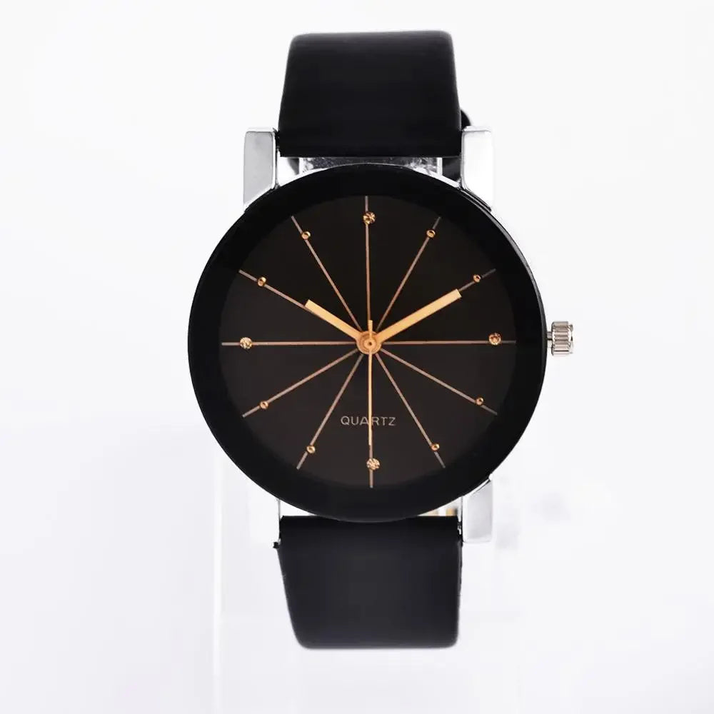 Couple Watches Korean Style Watch Ladies And Men Clock Casual Quartz Leather Band Wristwatches