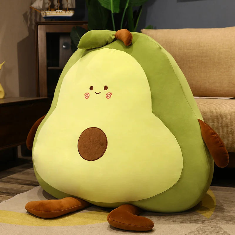 Giant Avocado Plush Soft Stuffed Fruit Pillow