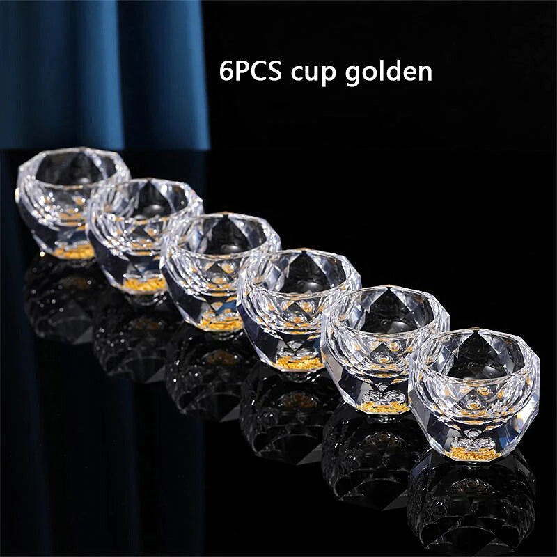 Diamond Cutting Crystal Liquor Glasses Set With Wine Dispenser Vodka Shot Glass Wine Glasses Whiskey Spirits Sake Brandy Teacup