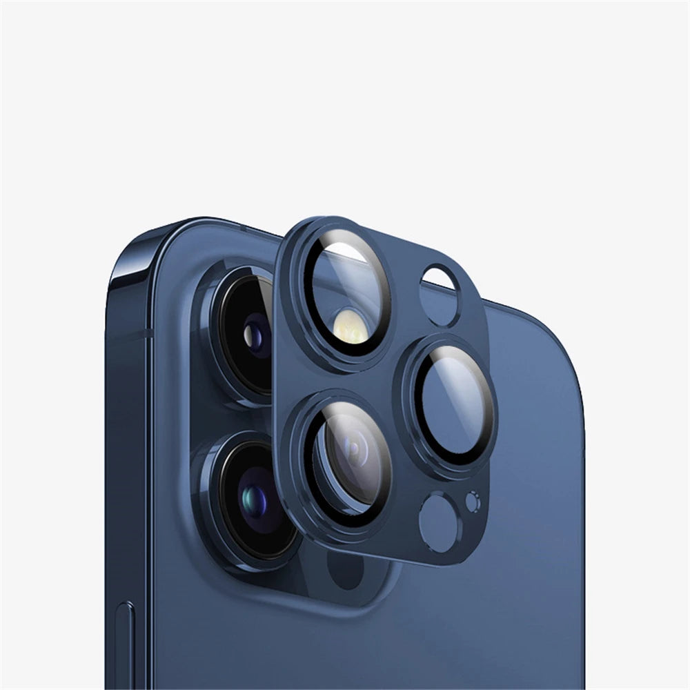 Full Cover Metal Camera Lens Protector on For iPhone 14 Pro Max Plus Tempered Glass For iPhone 11 12 13 Pro Max Mini Metal Film