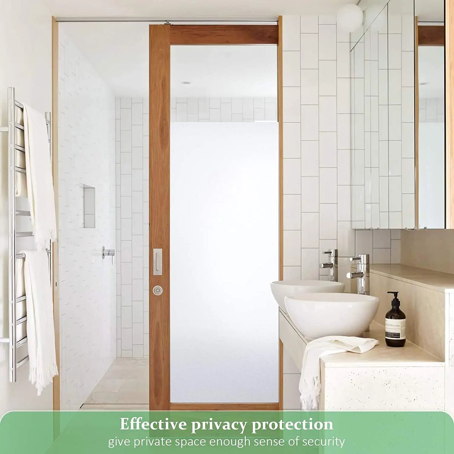 Matte Frosted Window Film Privacy Sun Blocking Self Adhesive Window Covering Opaque Vinyl Glass Film for Bathroom Office