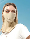 Women's Anti-UV Sunscreen Face Mask Scarf Breathable Ice Silk Half Face Cover Thin Summer Face Cover Mask
