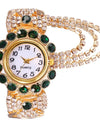 Women Watches Diamond-Embedded Elegant Quartz Watch Stylish Opening Luxury Creative Alloy Bracelet Watch