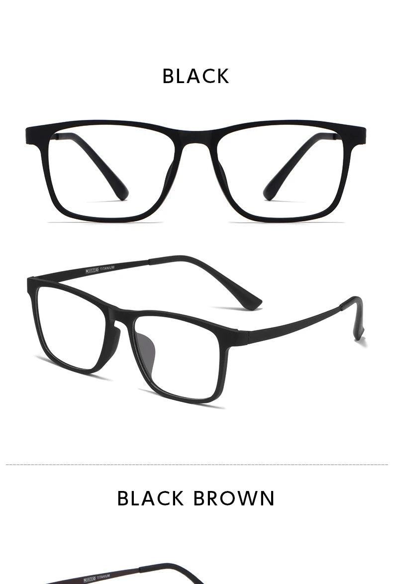 HONGMEI Ultralight Titanium Alloy TR90 Myopia Glasses Retro square Optical Prescription Eyeglasses Frame Men And Women