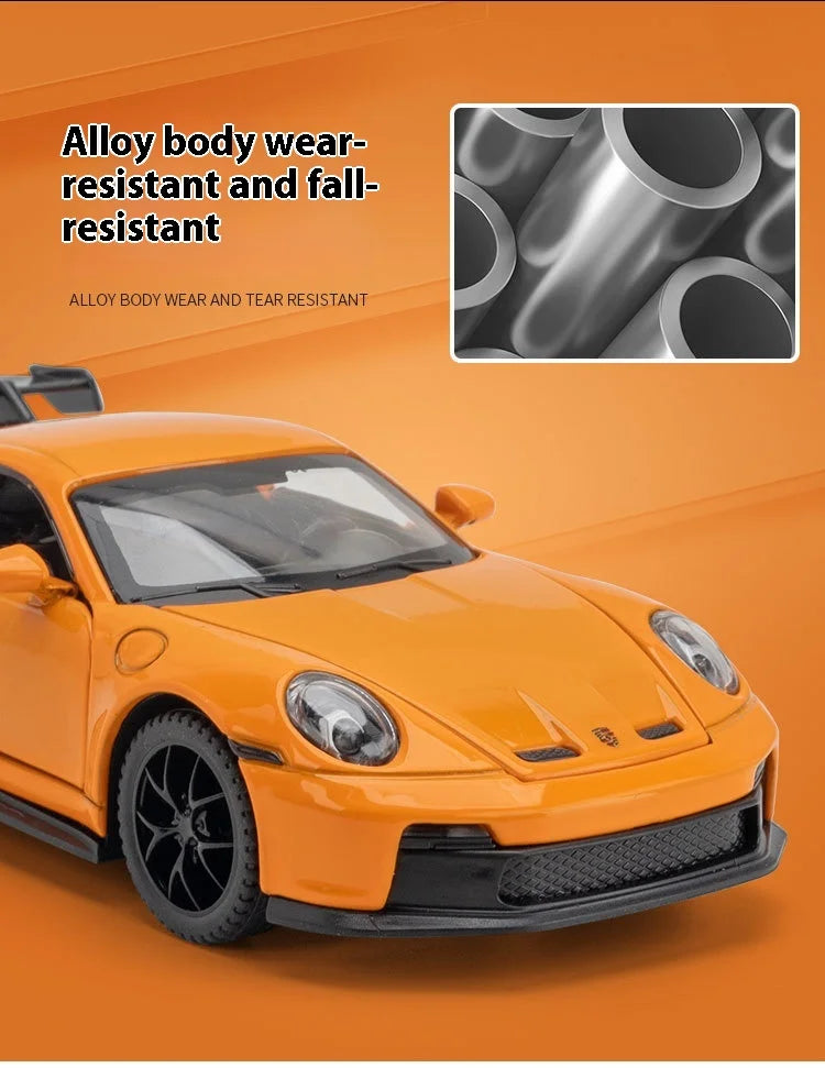 1:32 911 GT3 RS Alloy Diecast Racing Car Model Car Central Control Ornaments Auto Accessory Collect Present For Boys Toys