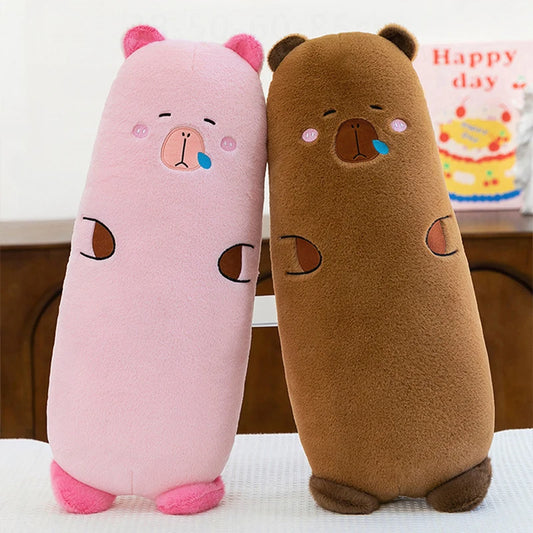 Kawaii Capybara Plush Toy Long Body Stuffed Animal Pillow