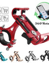 Metal Motorcycle Bike Phone Holder Aluminum Alloy Anti-slip Bracket GPS Clip Universal Bicycle Stand Support for All Smartphones