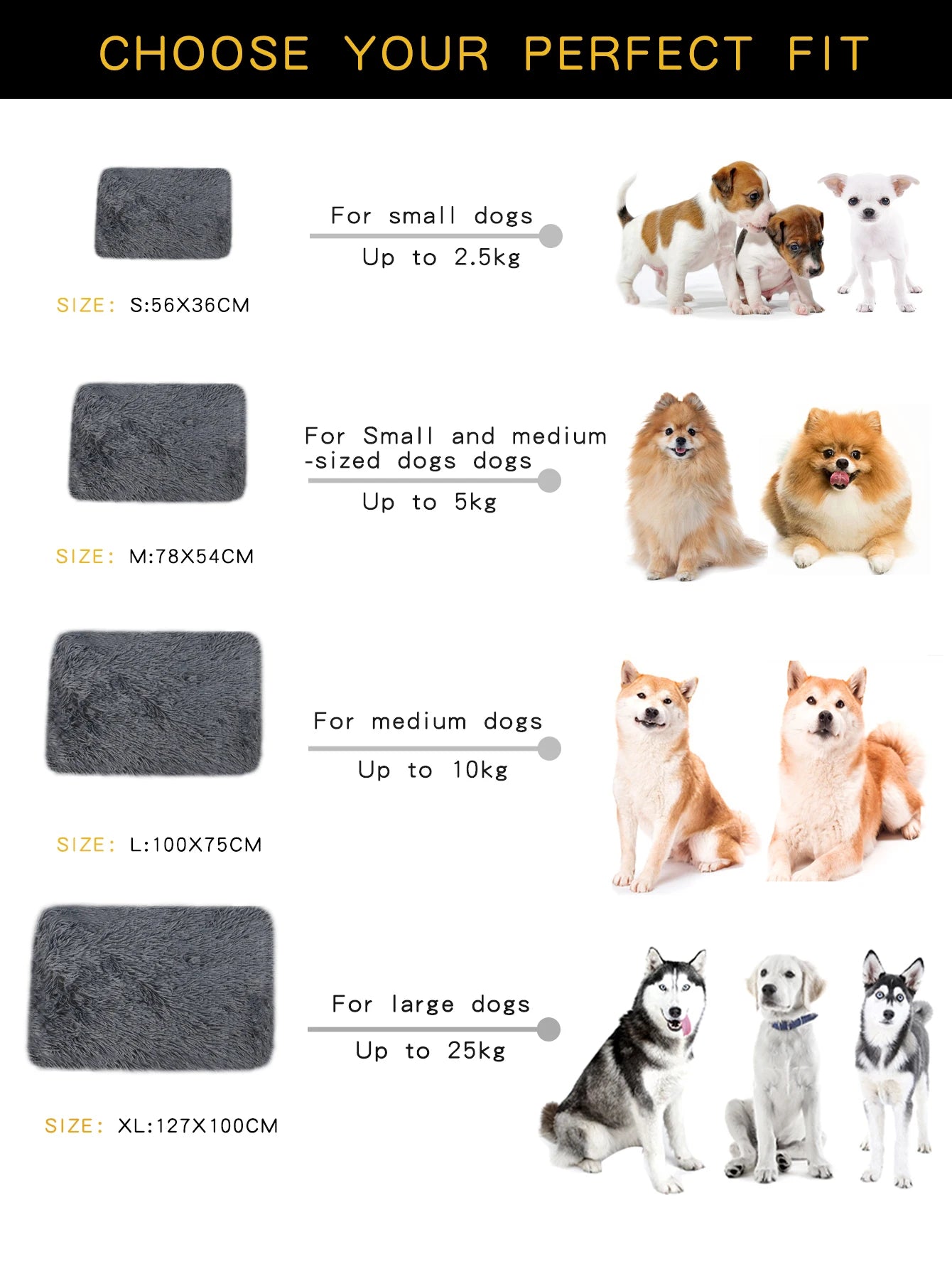 Washable Plush Pet Blanket Bed Mat for Dogs and Cats