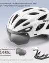 Cycling Helmet With Goggles Visor Brim Adults Safety Riding Bike Helmet Breathable Ultralight MTB Road Bicycle Helmet
