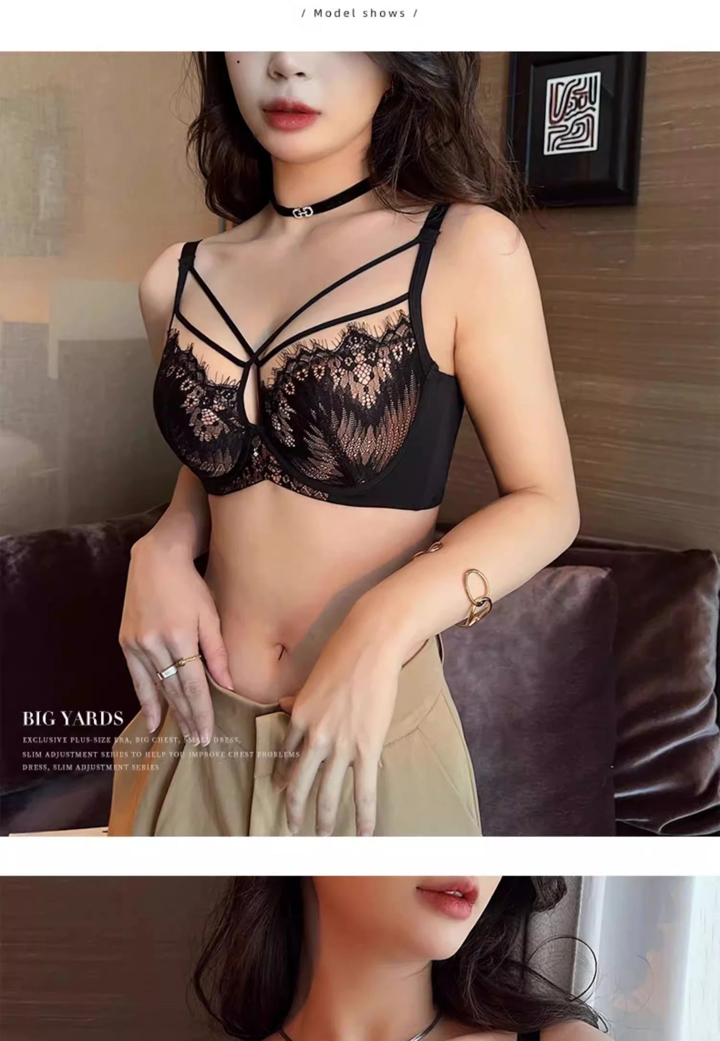 Womens Lace Push Up Bra and Brief Set