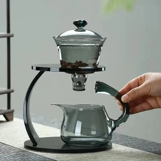 Heat-resistant Glass Teapot Holder Base Tea infusers Tea Ware Tea Making Kungfu Teapot Teacup Automatic Tea Set