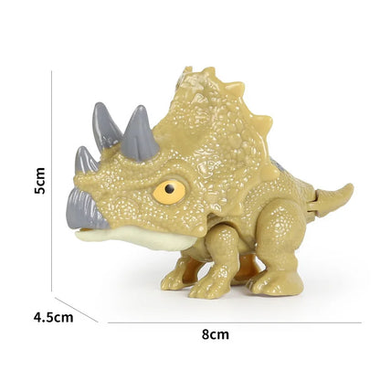 Finger Dinosaur Figure Jurassic Model Dino Park Egg Toy for Children Biting Hand Fidget Tricky Pteranodon Mosasaurus Joints Gift