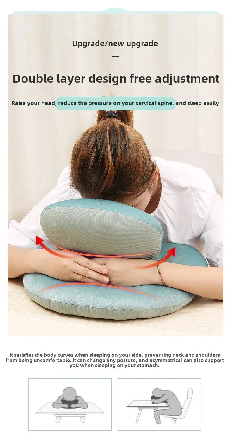 Officer Ice Silk Nap Pillow Pillow Style Summer Student Face down Sleep Pillow Office Nap Aid Soft Comfortable Home Goods