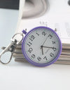 Moveable Pointer Watch Keychain for Women Men Trendy Electronic Clock Key Chain Child Gift Car Key Ring Accessories