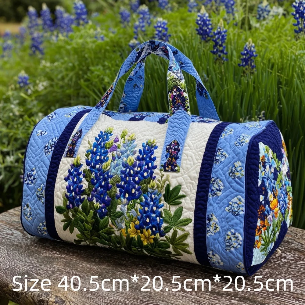Fashion 3D Printed Quilted Travel Bag for Women Floral Tote Weekender Large Flower Pattern Carry On Handbag Vacation Bags