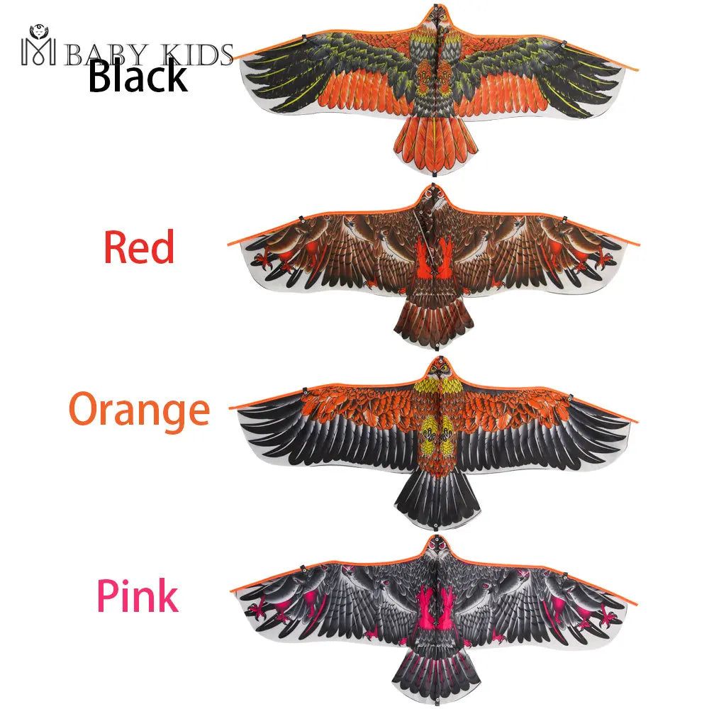 1.1m Eagle Kite With 30 Meter Kite Line Large Eagle Flying Bird Kites Children Gift Family Trips Garden Outdoor Sports DIY Toy