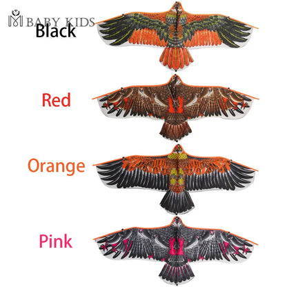 1.1m Eagle Kite With 30 Meter Kite Line Large Eagle Flying Bird Kites Children Gift Family Trips Garden Outdoor Sports DIY Toy