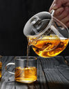 480/650ml Heat-Resistant Teapot With Glass Tea Strainer Infuser Flower Kettle Kung Fu Teawear Set Puer Oolong Pot Teaware