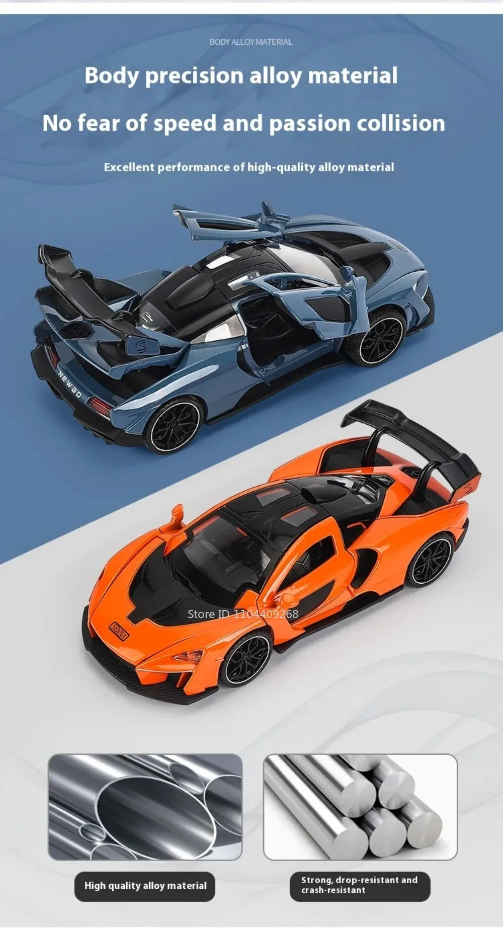 1:32 Scale Senna P1 Alloy Car Model Toy Simulation Sound Light Supercar Diecast Metal Vehicles Collection Birthday Gifts