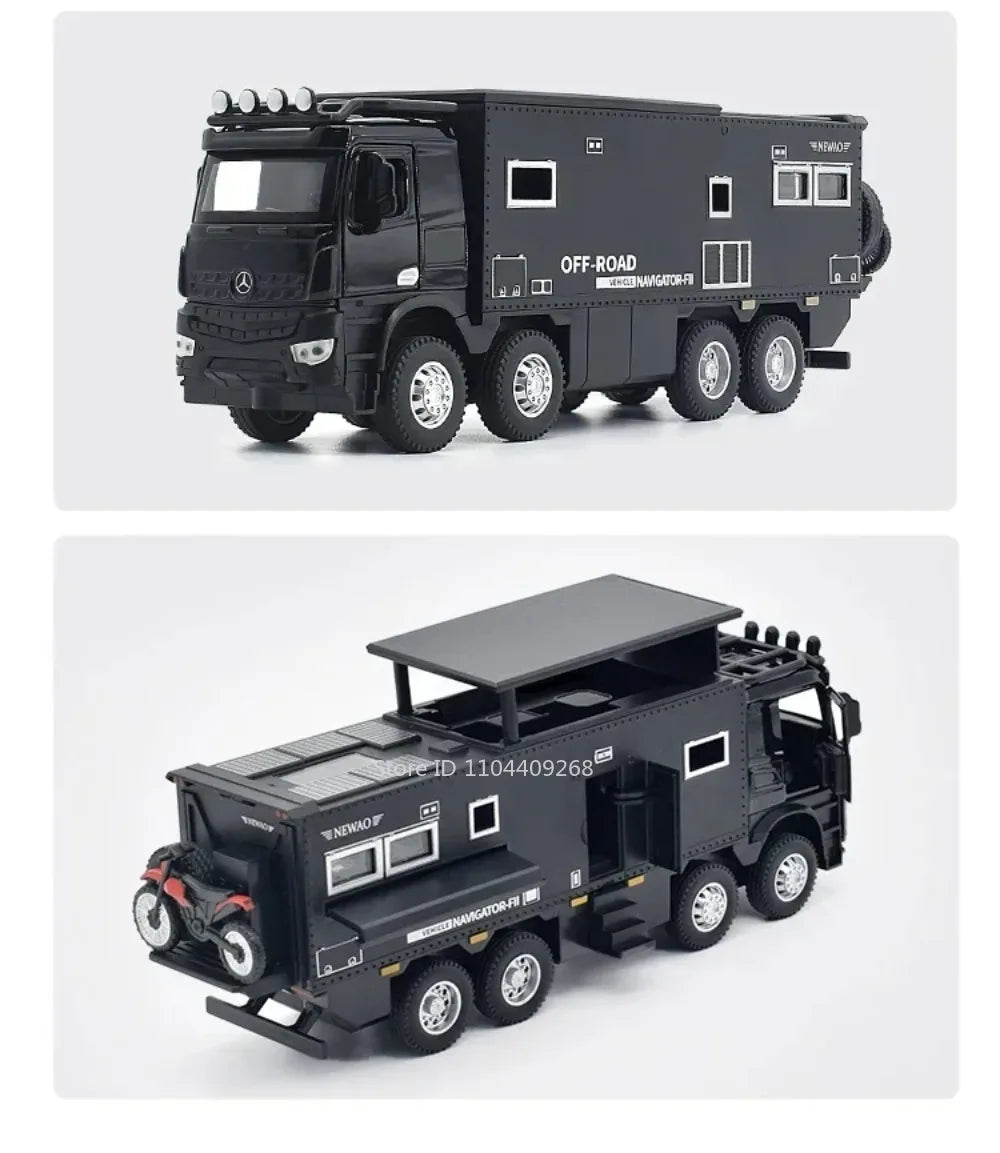 1:24 NOMADISM Raptor F150 RV Alloy Model Car Toy Metal Diecast Miniature Off Road Vehicle Models Sound Light Toys For Gifts