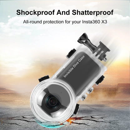 for Insta360 X3 Dive Case 50m Waterproof Sealed Case Diving Cover